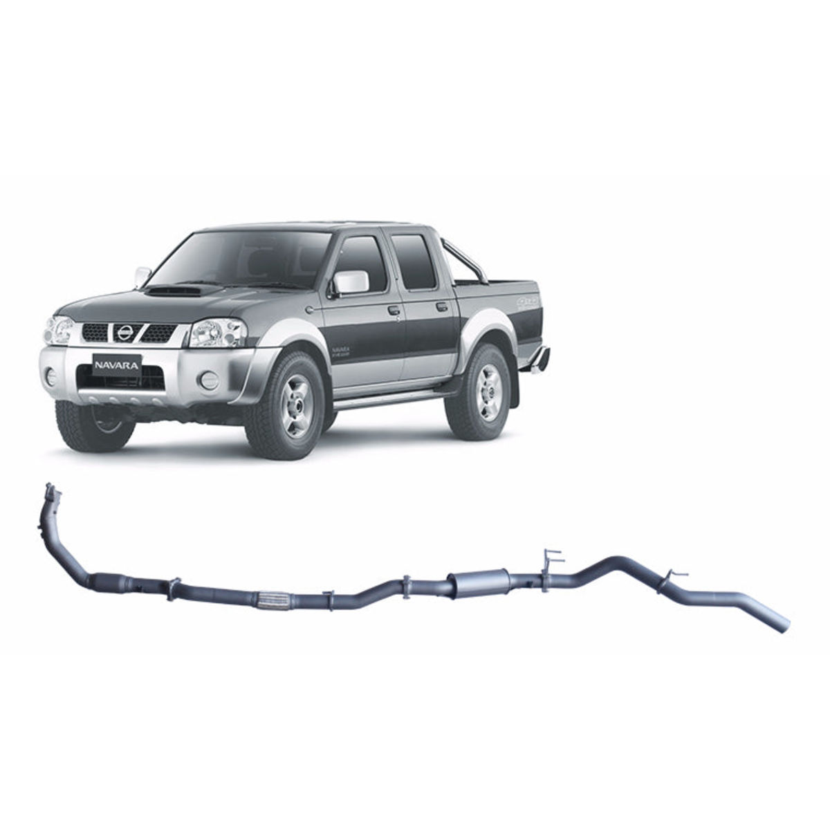 Redback Extreme Duty Exhaust to suit Nissan Navara D22 2.5L (01/2008 - 10/2015)