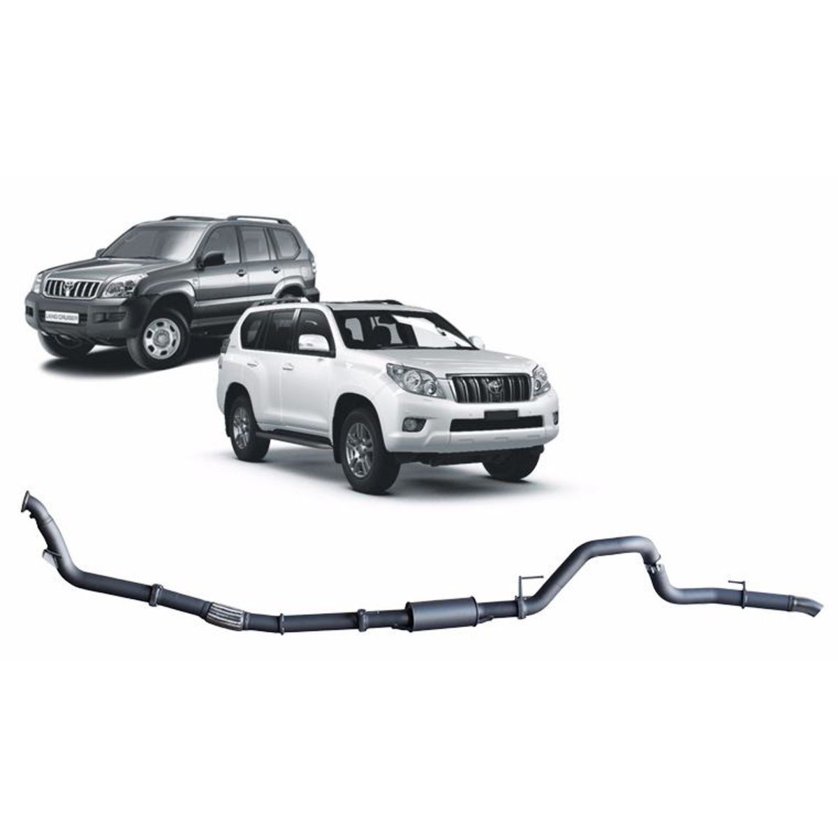 Redback Extreme Duty Exhaust to suit Toyota Prado 120/150 Series 1KD-FTV (11/2006 - 07/2015)