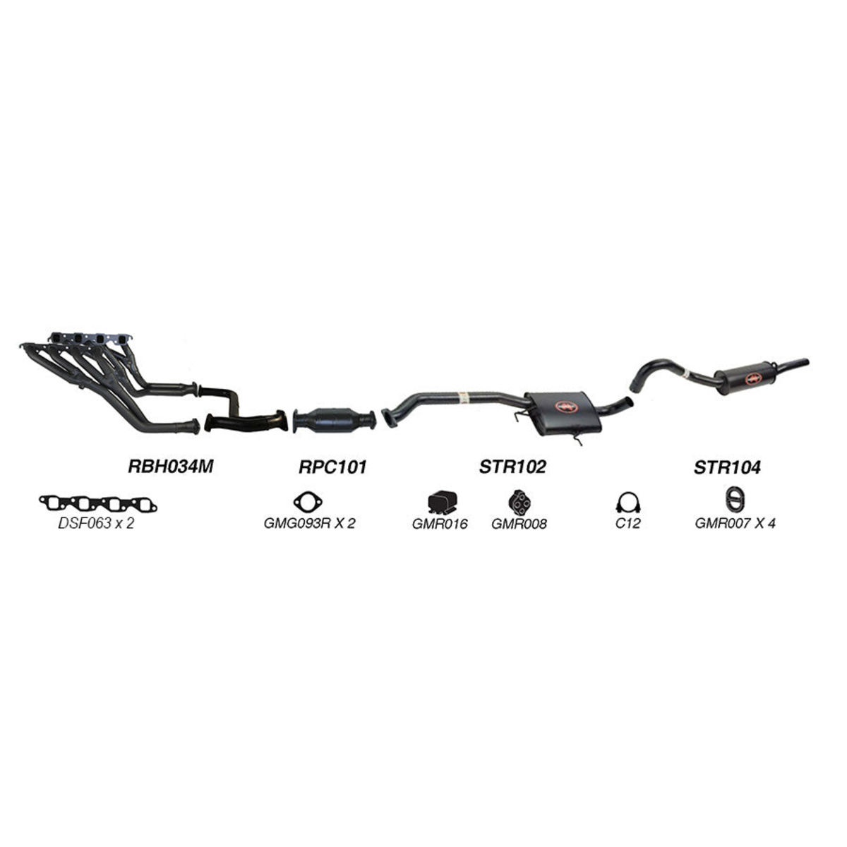 Redback Exhaust System for Holden Calais (01/1995 - 1997), Commodore (01/1995 - 01/1997)