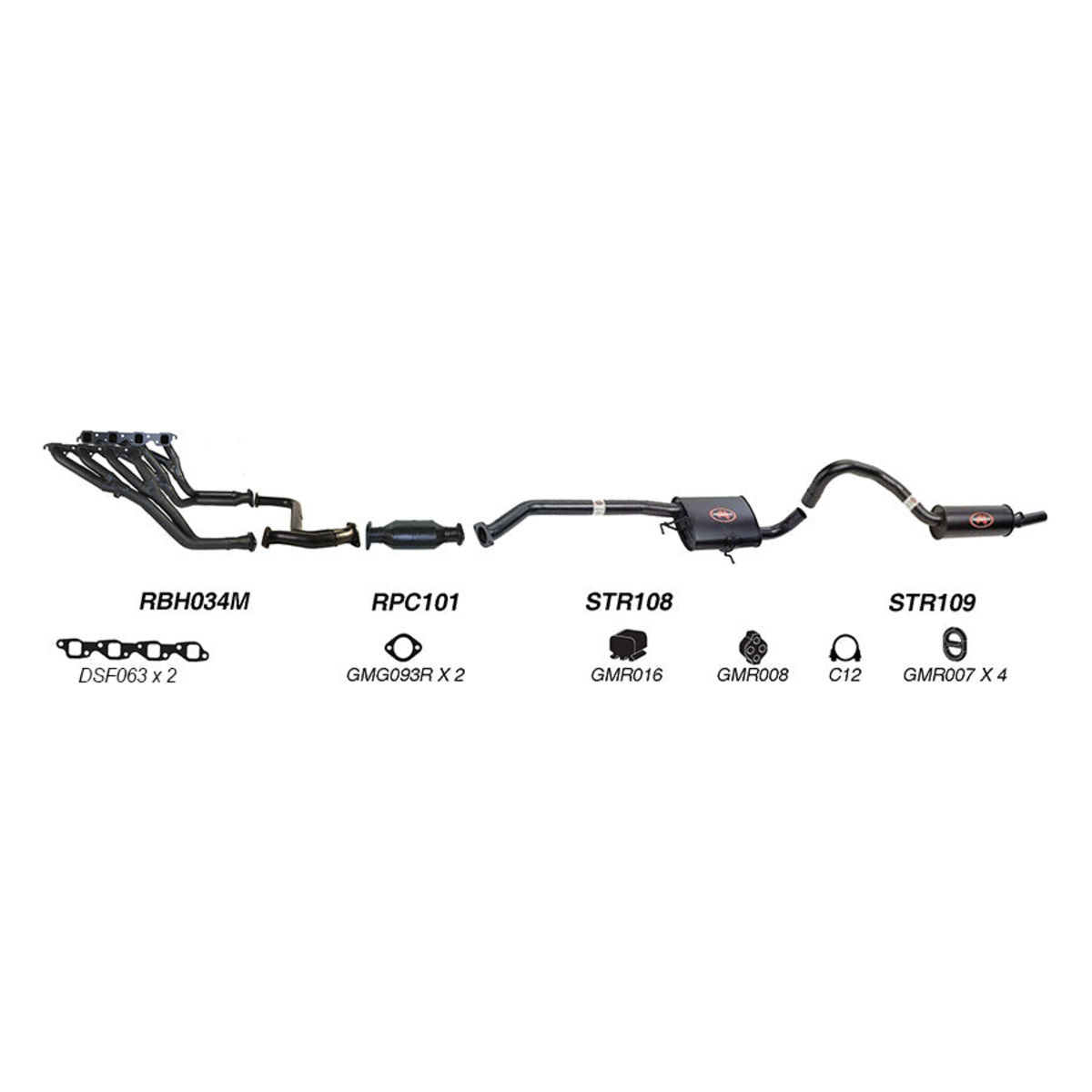 Redback Exhaust System for Holden Commodore (01/1995 - 2000)