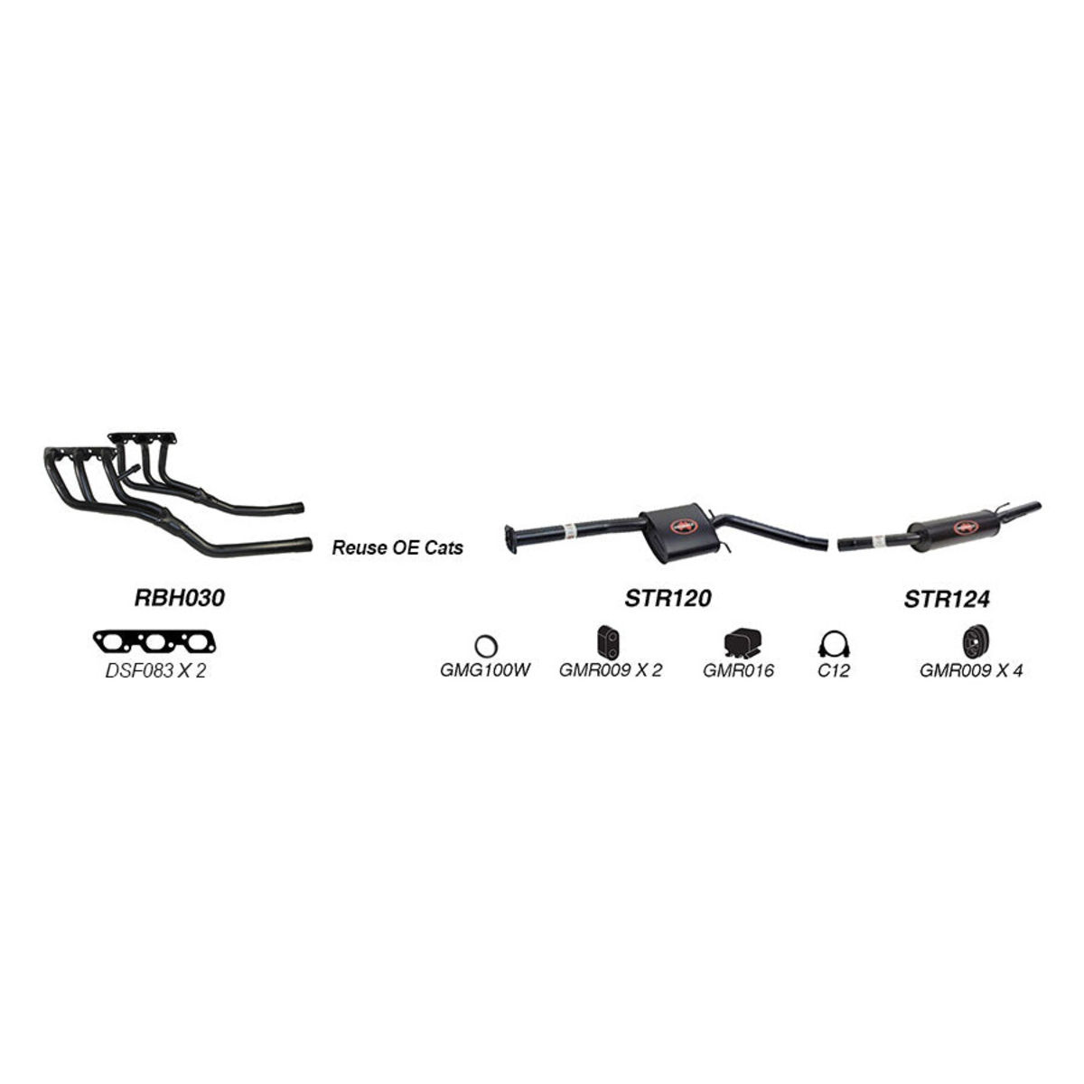 Redback Exhaust System for Holden Commodore (01/1997 - 08/2004), Calais (01/1997 - 01/2004), HSV XU6 (03/1998 - 10/2002)