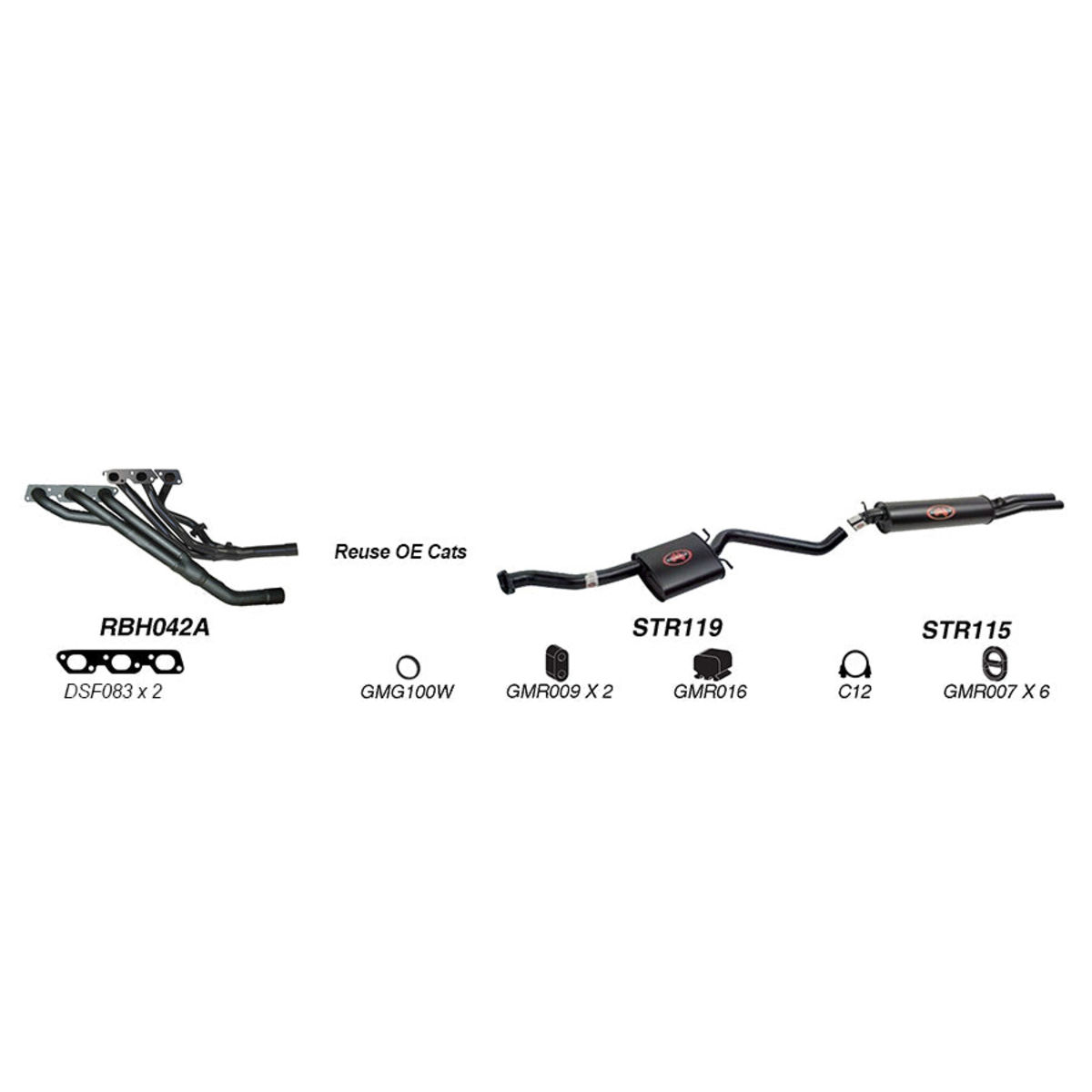 Redback Exhaust System for Holden Caprice (01/1995 - 1999), Statesman (01/1995 - 1999)