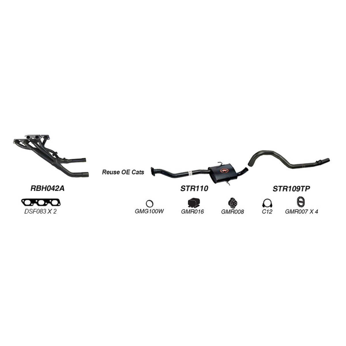 Redback Exhaust System for Holden Commodore (01/1995 - 01/2000)