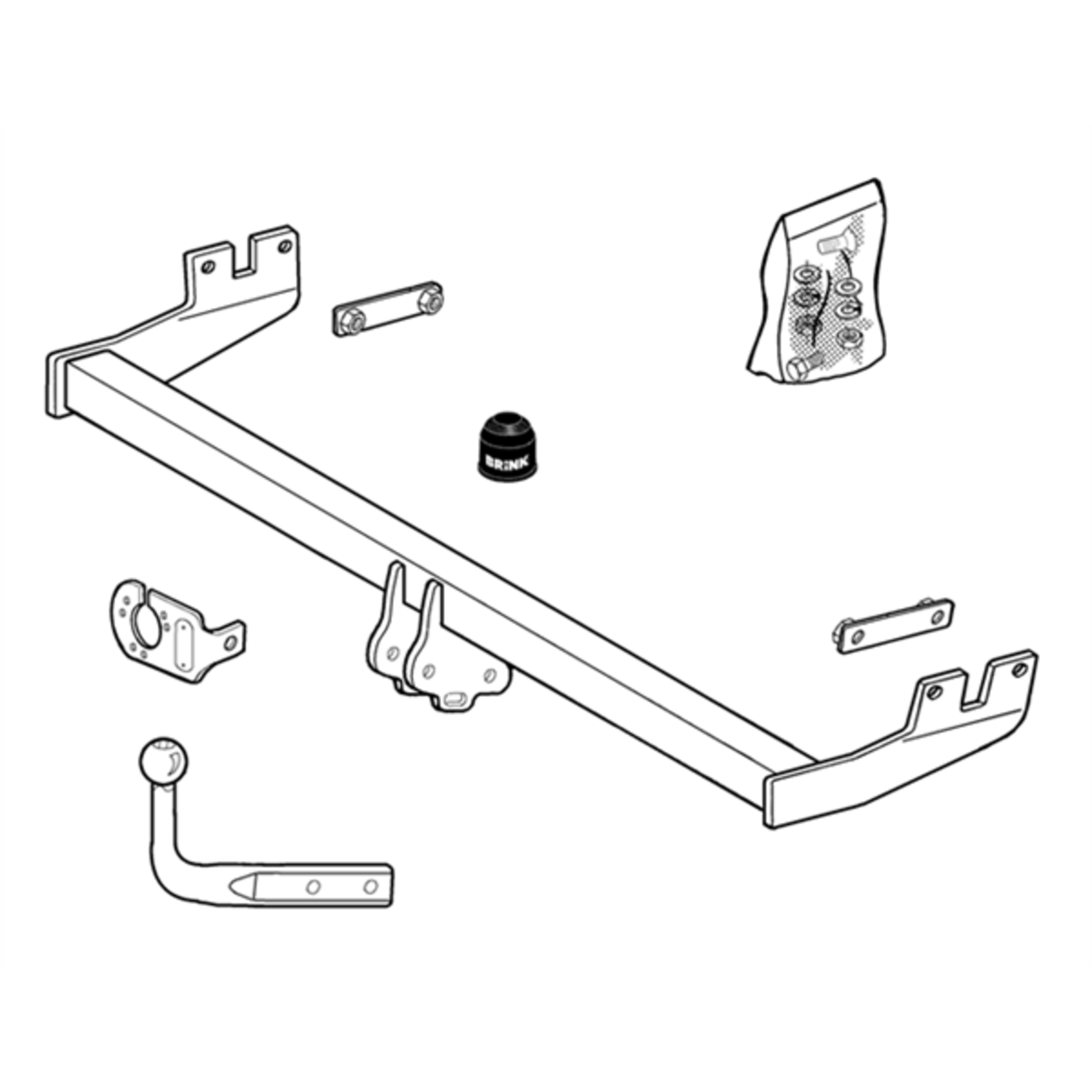 Brink Towbar to suit MERCEDES-BENZ A-CLASS (07/1997 - 06/2012)