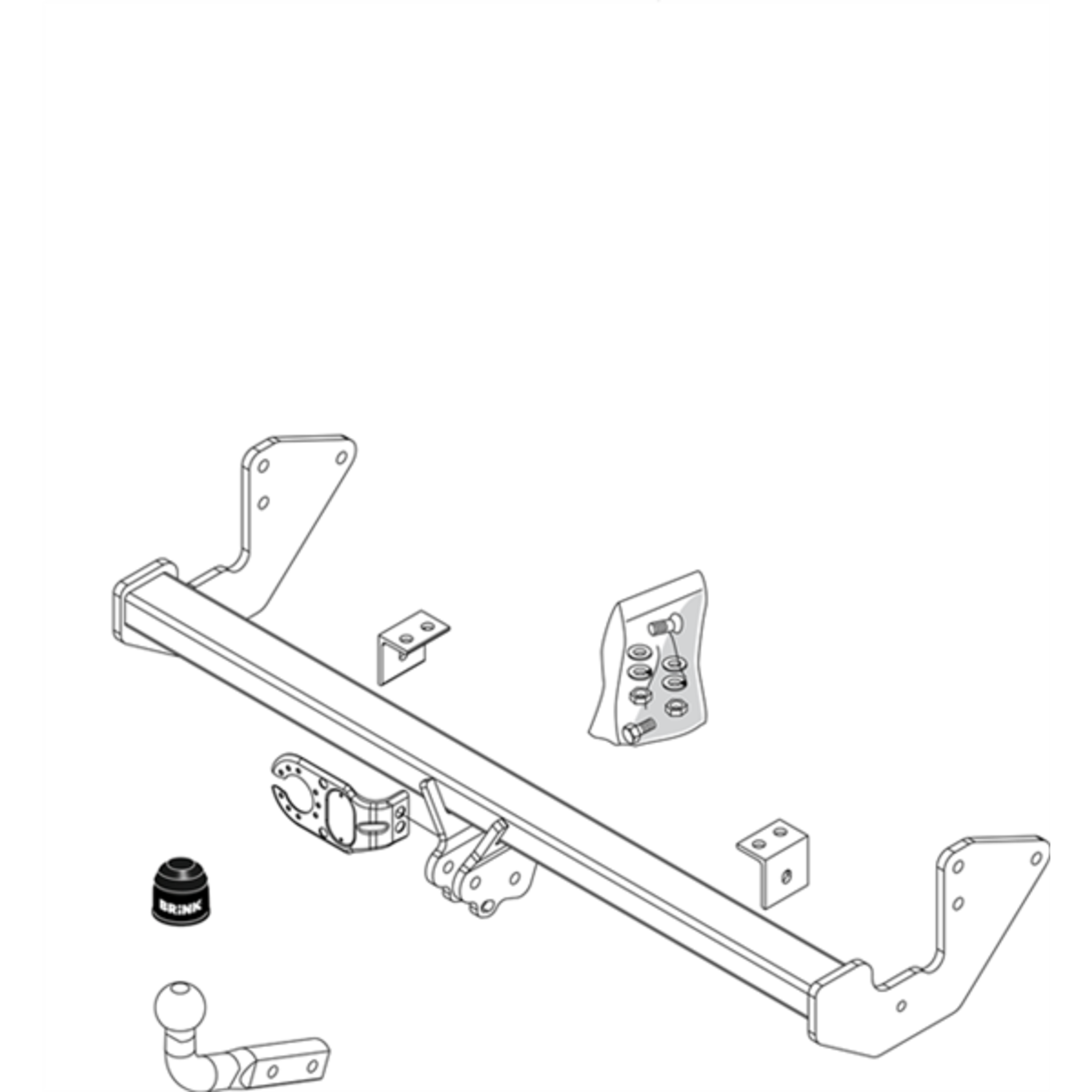 Brink Towbar to suit MERCEDES-BENZ Vito / Mixto (04/2004 - on), Viano (07/2005 - on), Vito (04/2004 - 11/2006)