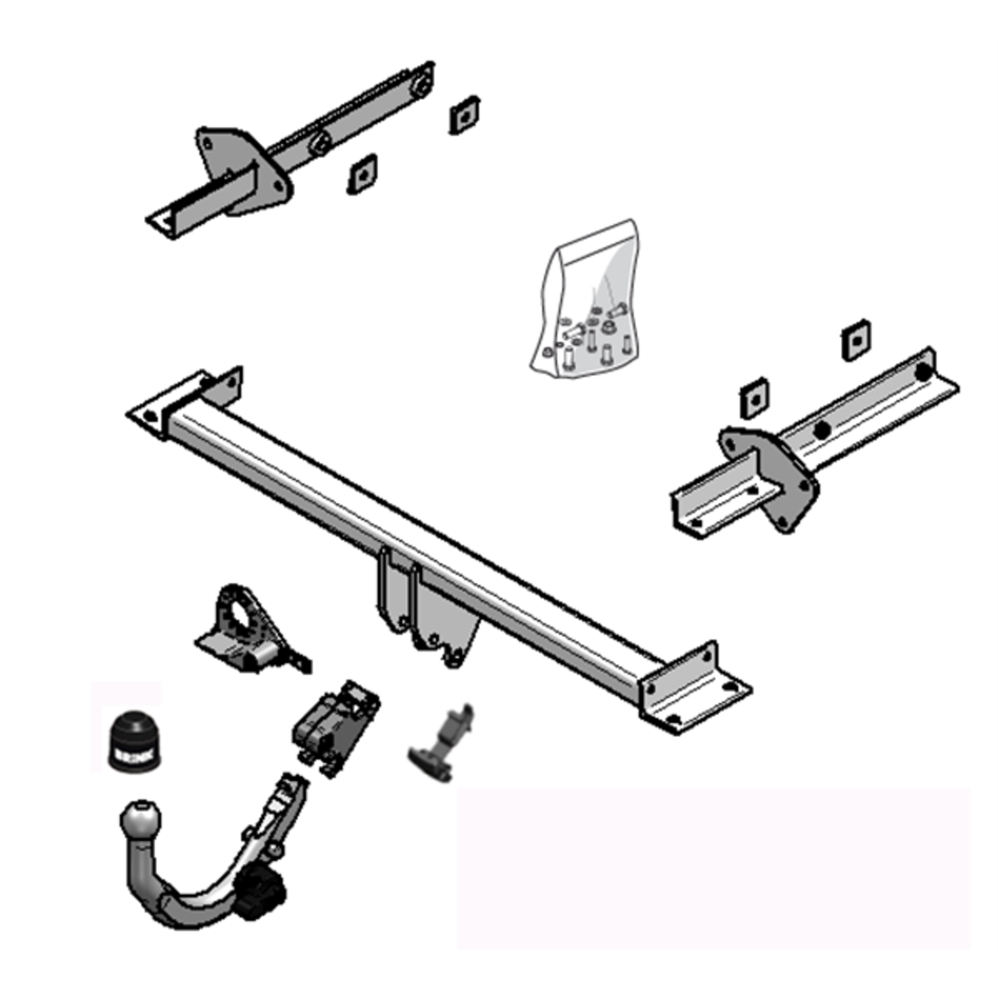 Brink Towbar to suit MERCEDES-BENZ A-CLASS (09/2004 - 06/2012), B-CLASS (03/2005 - 06/2012)