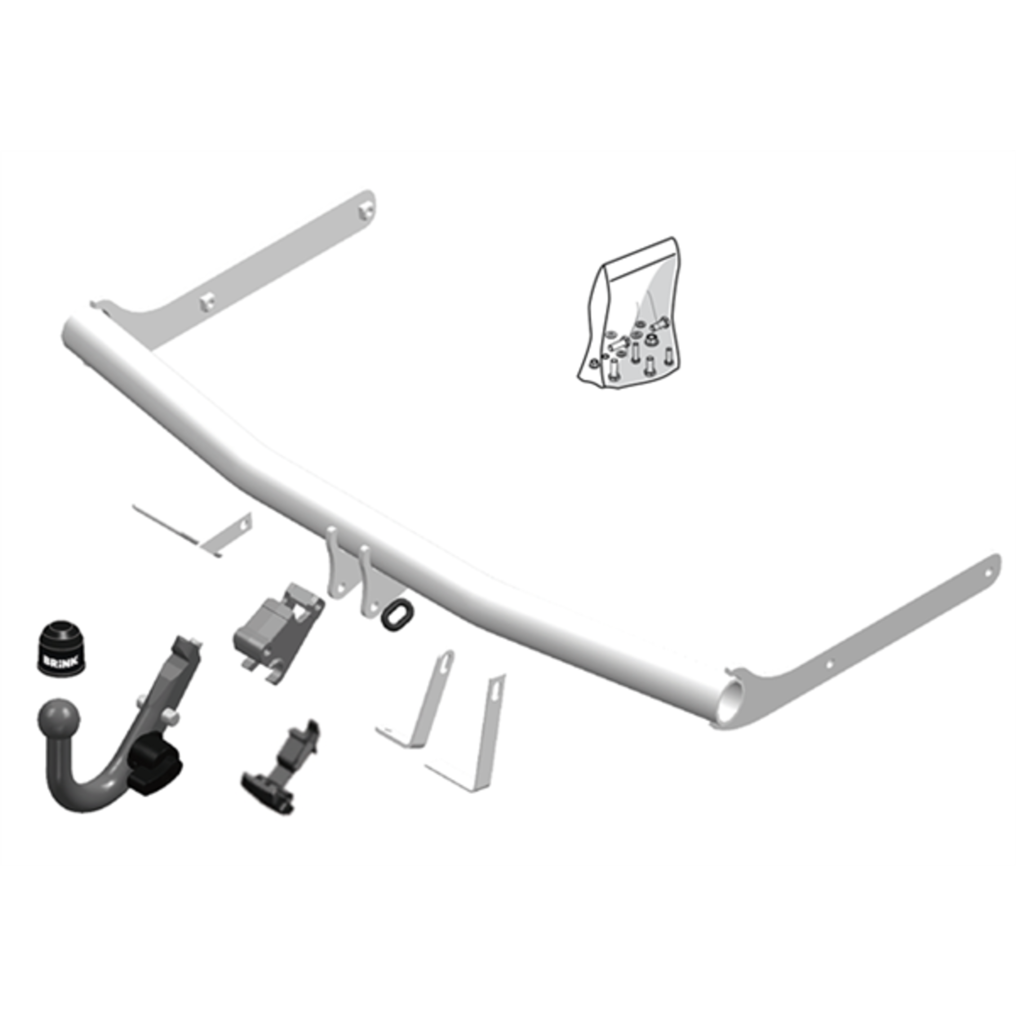 Brink Towbar to suit Volkswagen Golf (05/2007 - 2009), Jetta (08/2005 - 10/2010)