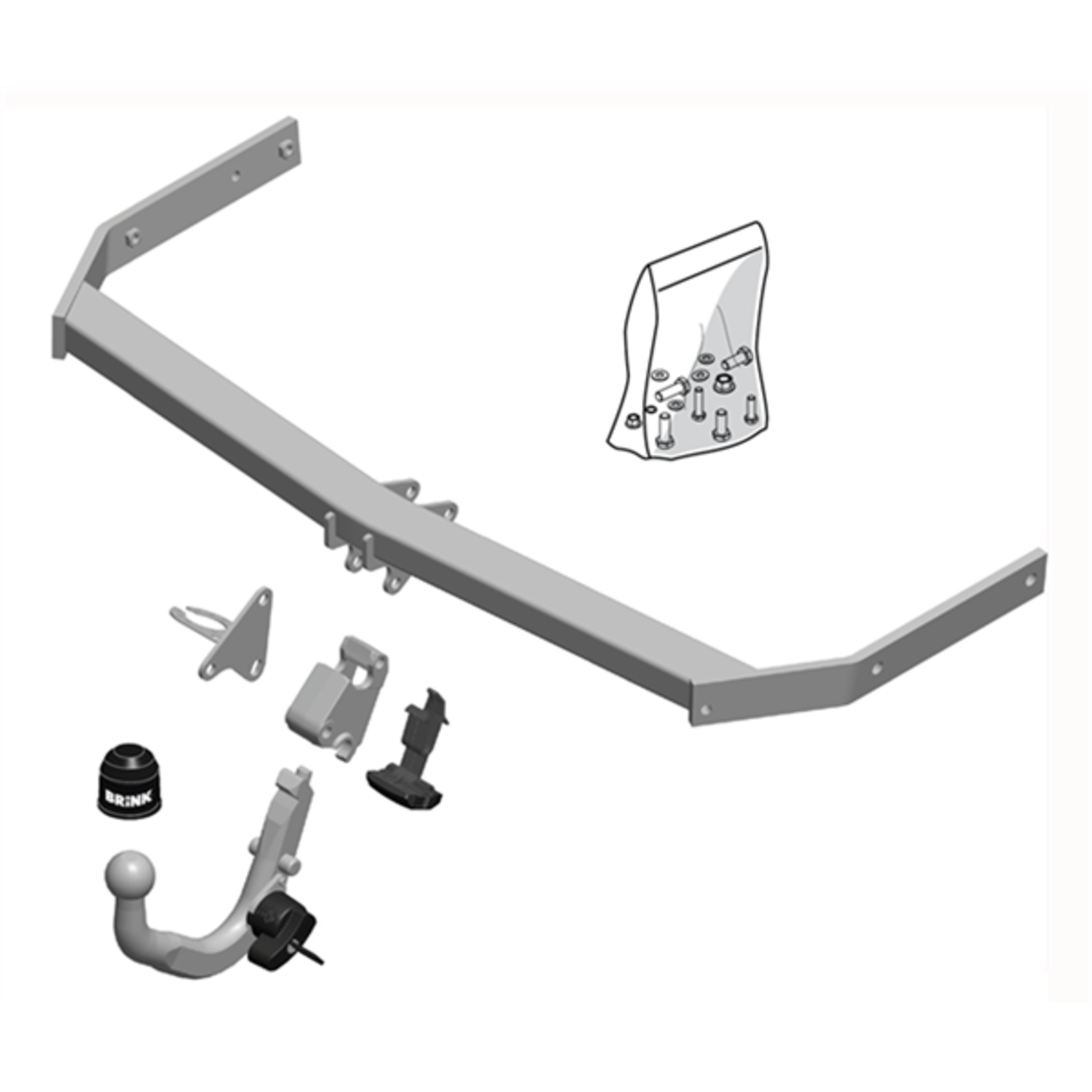 Brink Towbar to suit Audi A3 Sportsback (02/2005 - 03/2011), A3 (05/2003 - 08/2013), Volkswagen Golf (10/2008 - 11/2013)
