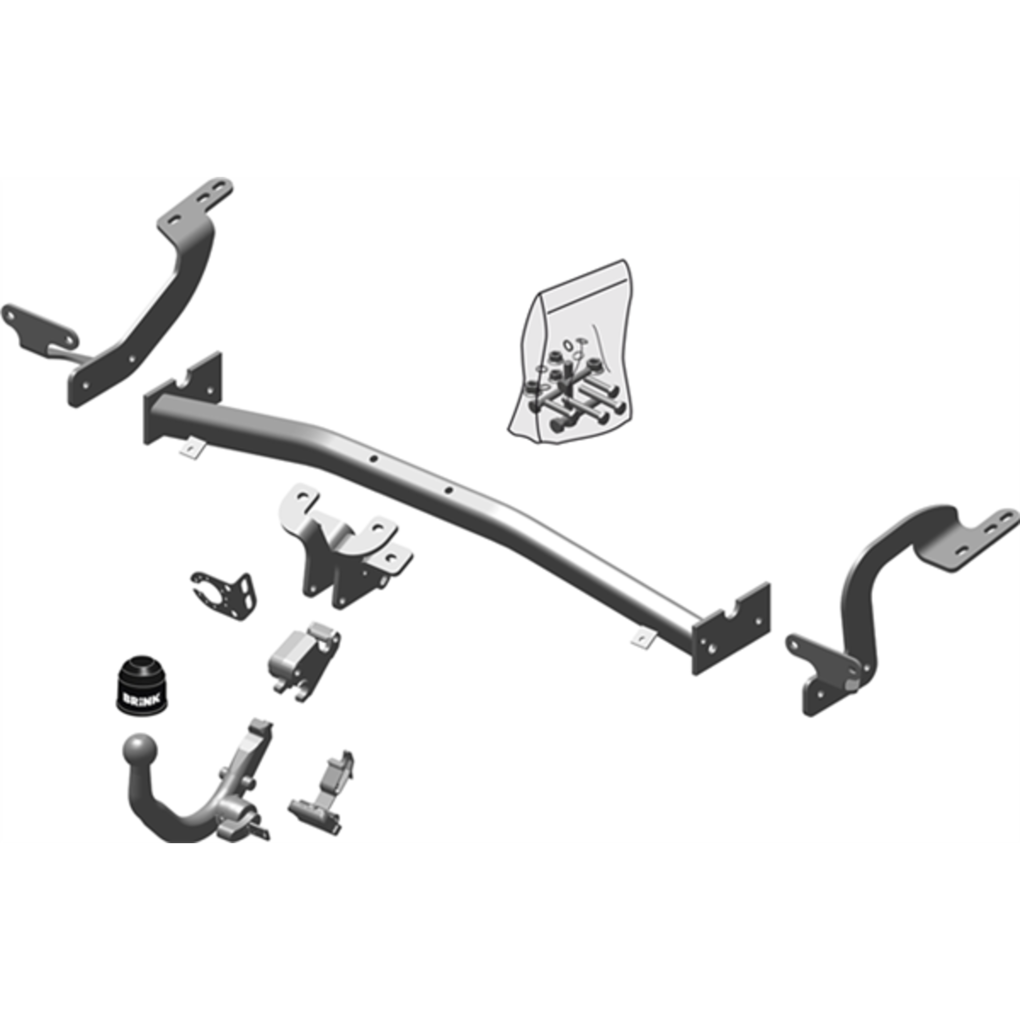 Brink Towbar to suit Peugeot 5008 (05/2013 - 01/2015), Citroen C4 Grand Picasso (02/2014 - on), C4 Picasso (05/2007 - 01/2012)