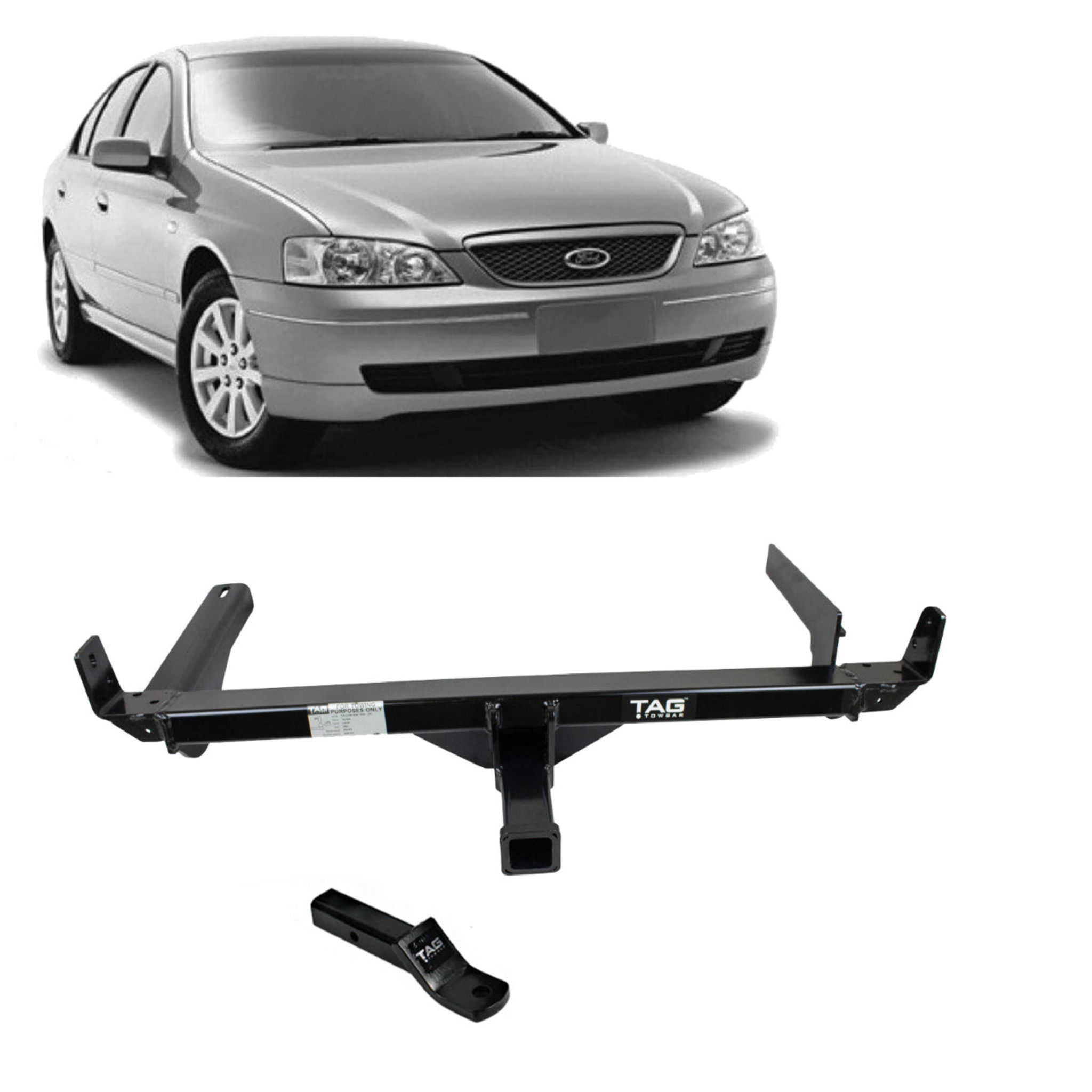 TAG HEAVY DUTY TOWBAR to suit Ford Fairmont (10/2002 - 04/2008), Ford Falcon (10/2002 - 10/2016)