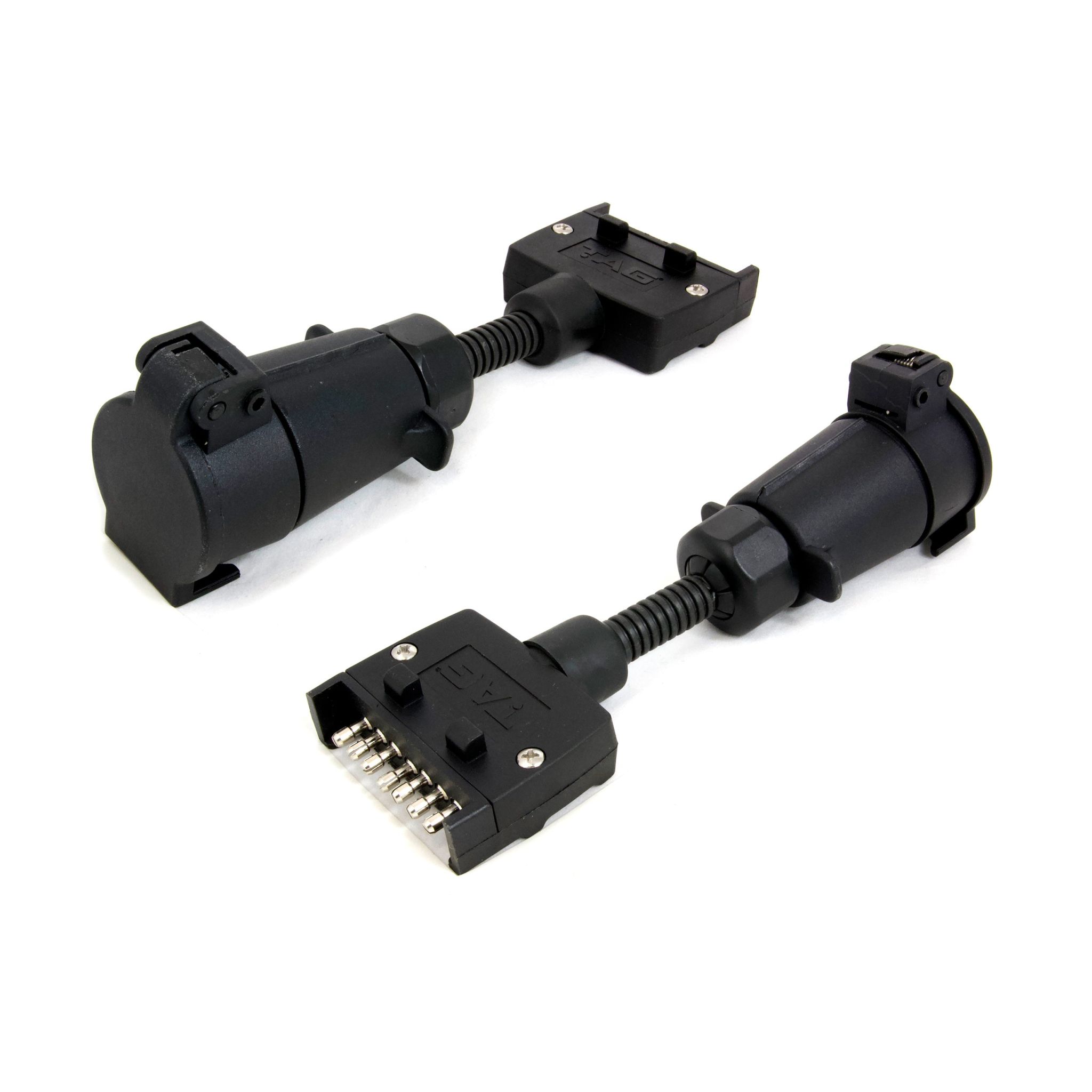 TAG Pulse Trailer Adapter - 7 Pin Flat Plug to 7 Pin Large Round Socket
