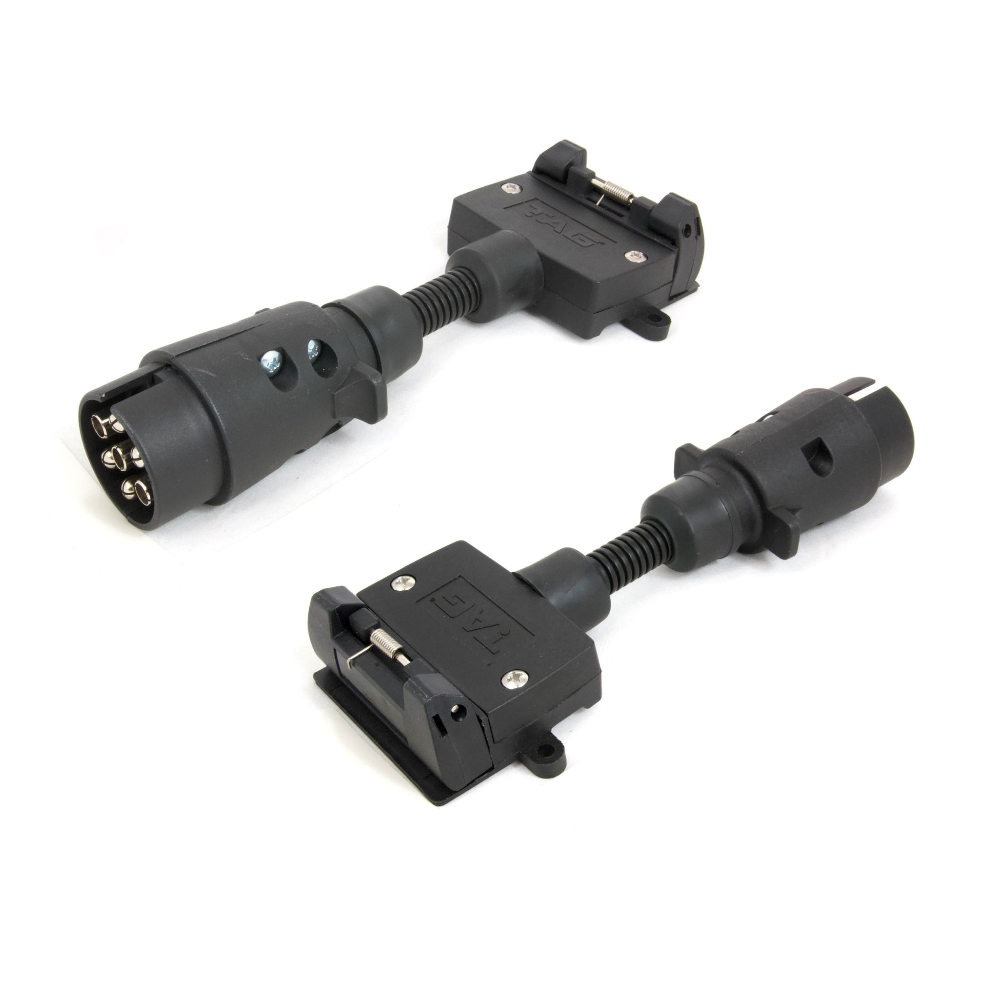 TAG Pulse Trailer Adapter - 7 Pin Large Round Plug to 7 Pin Flat Socket