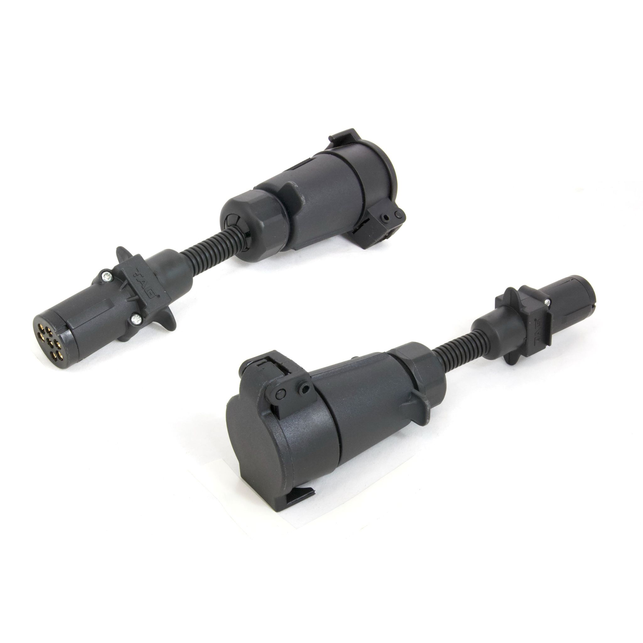 TAG Pulse Trailer Adapter - 7 Pin Small Round Plug to 7 Pin Large Round Socket