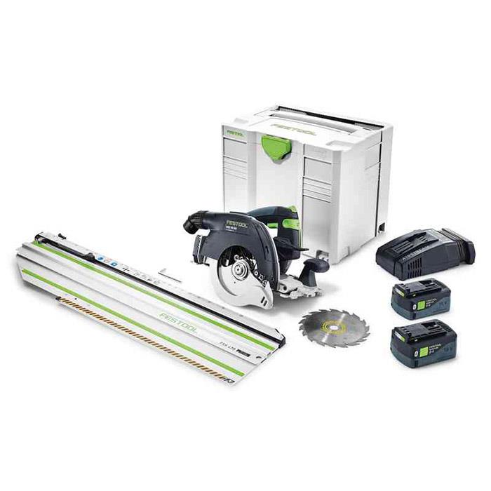 Festool HKC 55 Li 5,2 EBI-Set-SCA-FSK 420 Cirkelsåg med FSK 420 styrskena, batterier och laddare