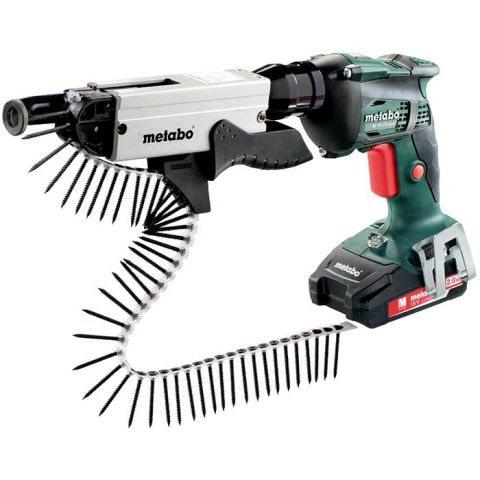 1110348 Metabo SE 18 LTX 4000 + SM 5-55 Gipsskruvdragare med 2,0Ah batterier och laddare