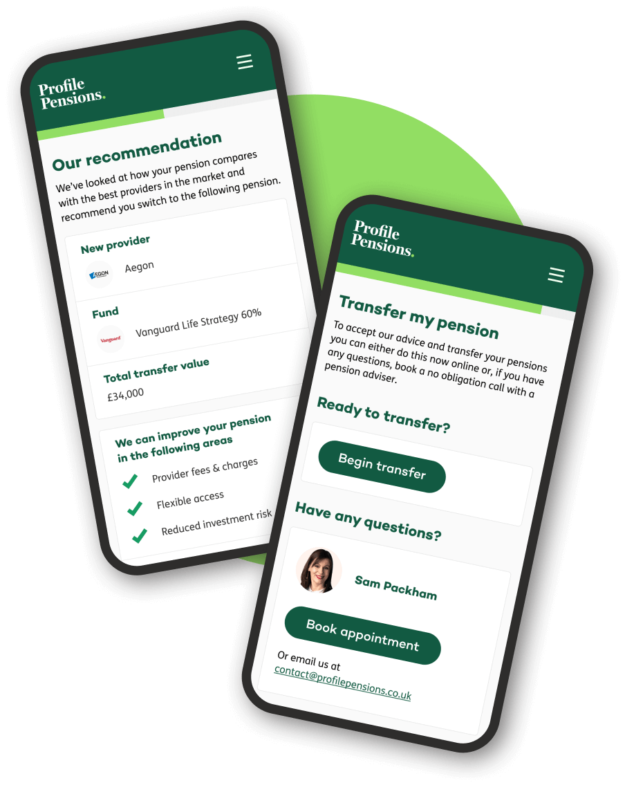 Phones showing online account