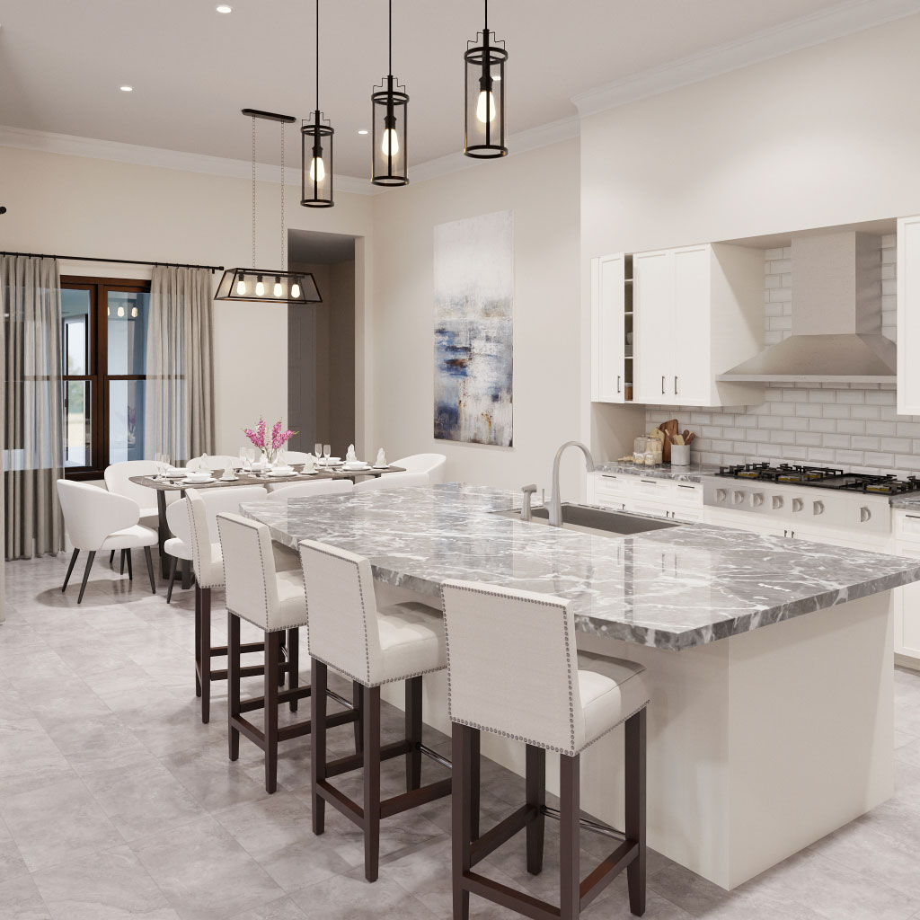 Example 3D Dining Room Render