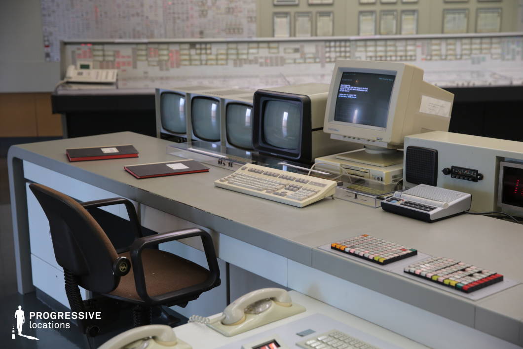 Locations in Austria: Control Room Desk, Nuclear Power Plant
