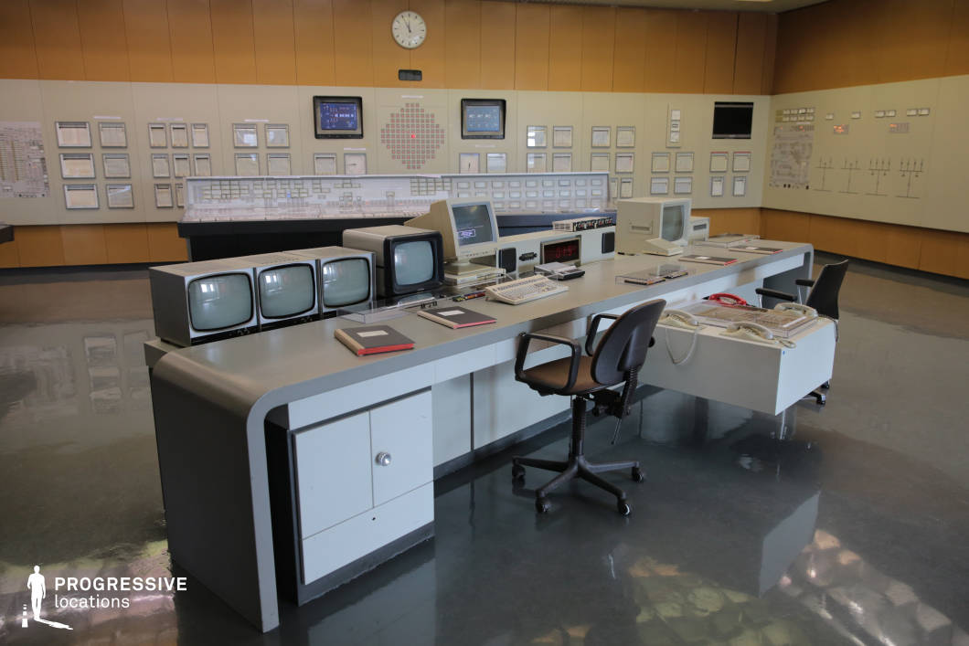 Locations in Austria: Main Desk in Control Room, Nuclear Power Plant