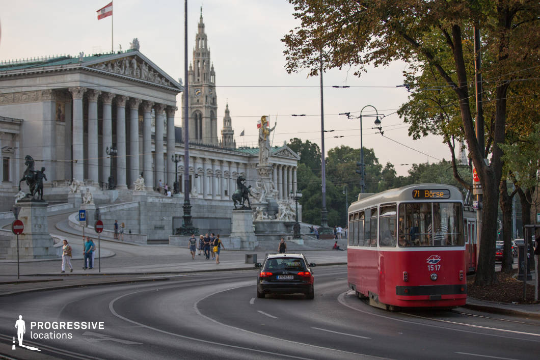 Locations in Austria: Parliament %26 Tram, Burgring