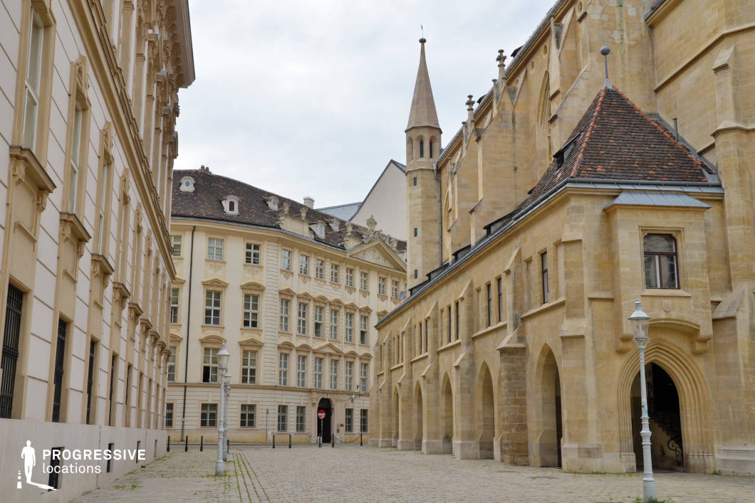 Locations in Austria: Church, Minoritenplatz