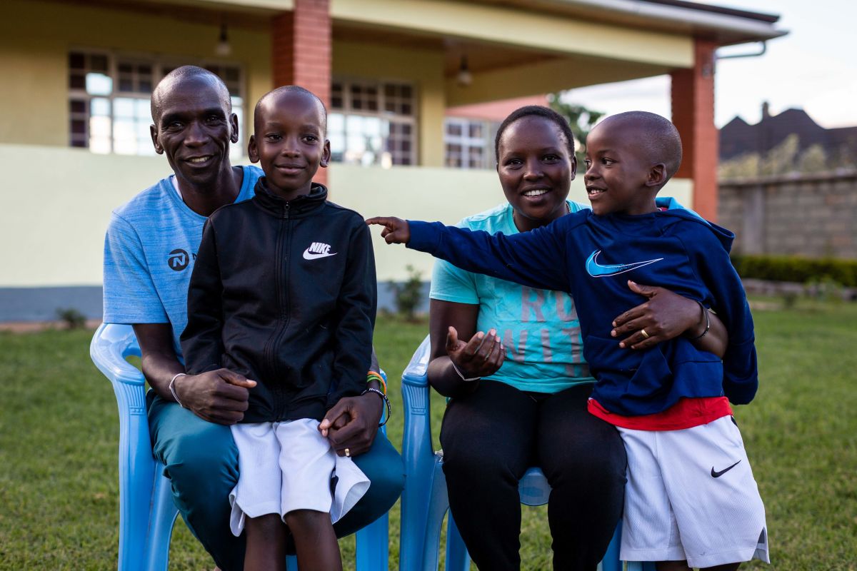 Image result for eliud kipchoge and his wife