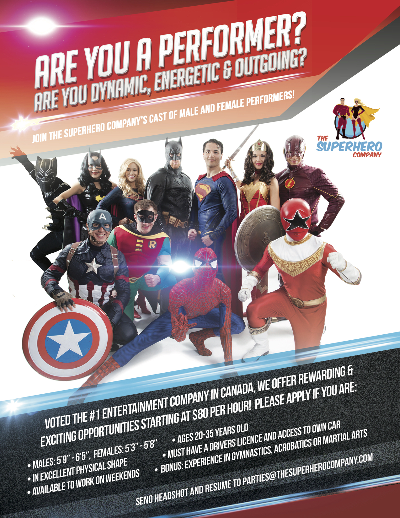 Casting male and female actors