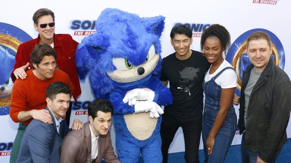 SONIC the Hedgehog Movie - Cast Interviews - Premiere - Jim Carrey James  Marsden Ben Schwartz - SEGA 