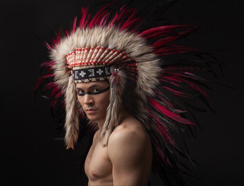 native american men model