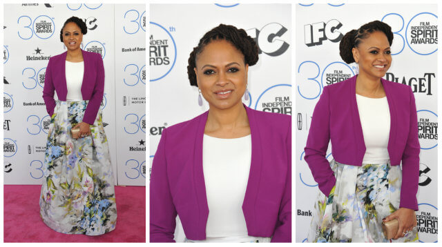 SANTA MONICA, CA - FEBRUARY 21, 2015: Ava DuVernay at the 30th Annual Film Independent Spirit Awards on the beach in Santa Monica.