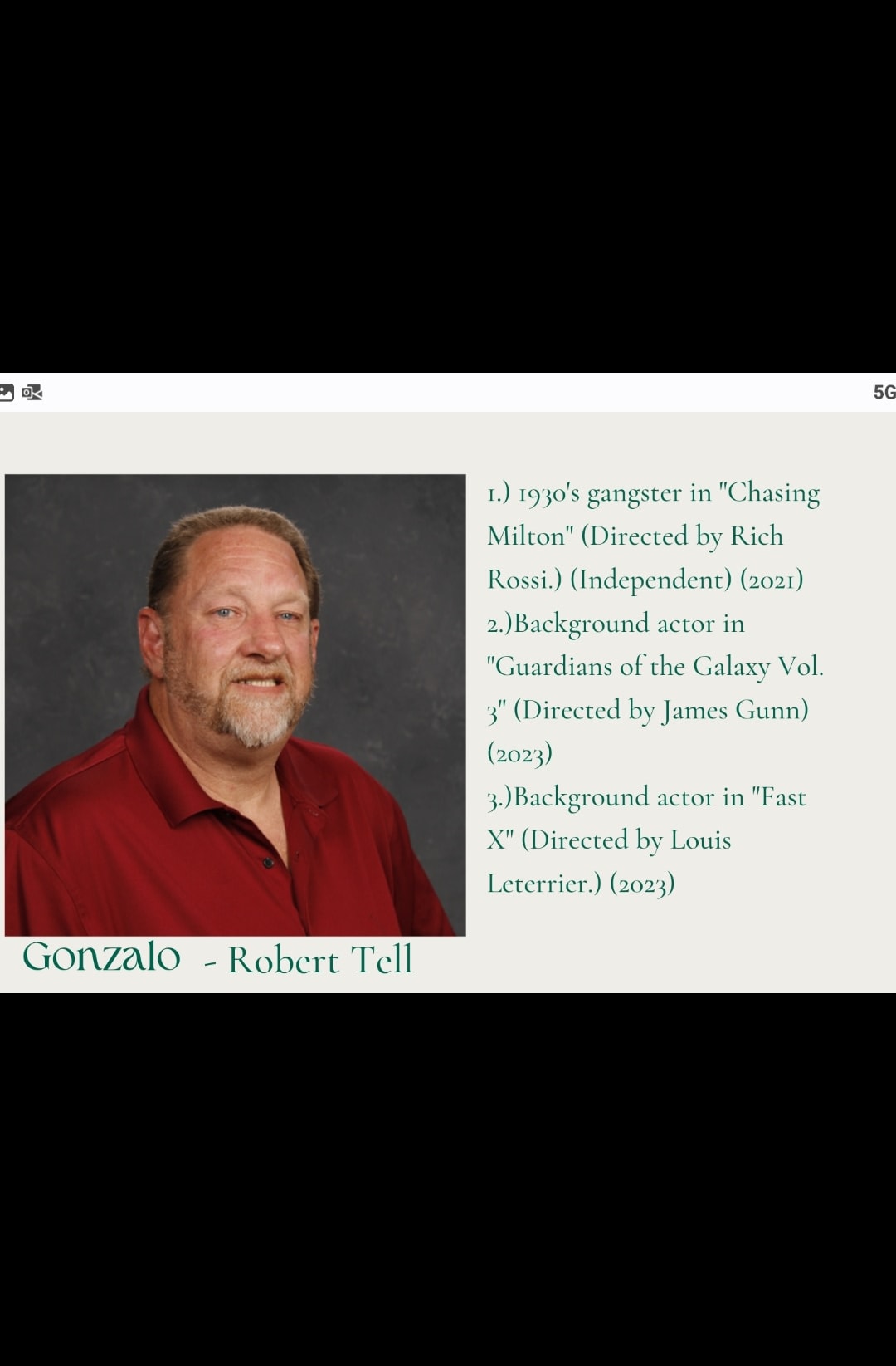 Robert Tell - Project Casting Robert Tell - Profile Photo