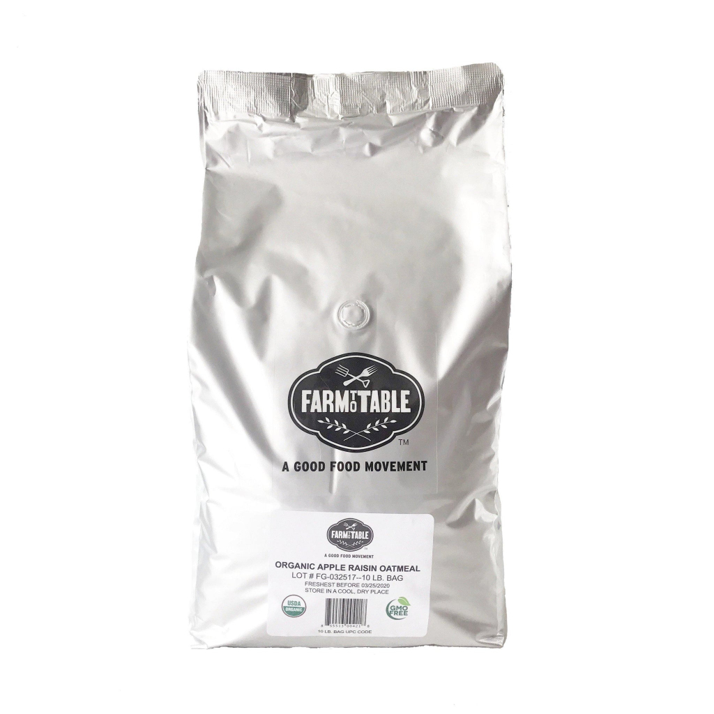 Organic Apple Raisin Whole Grain & Oatmeal--10 lb bag