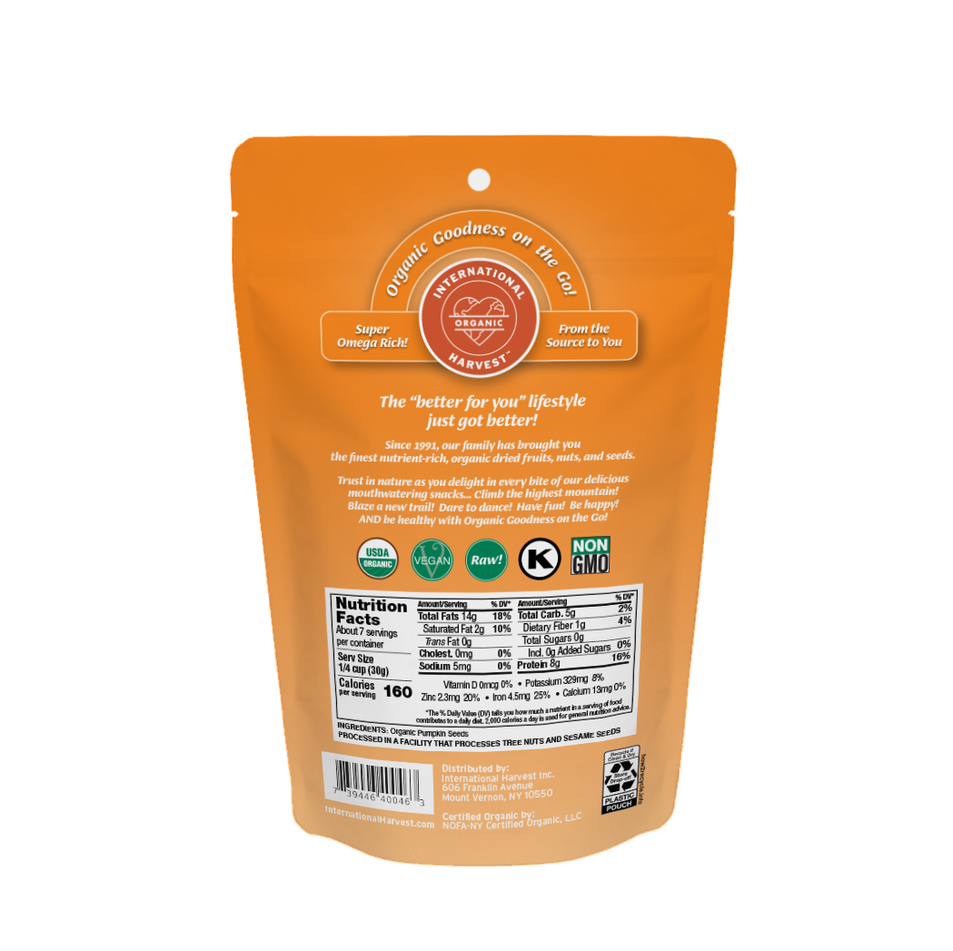 Organic Pumpkin Seeds - Raw view 2