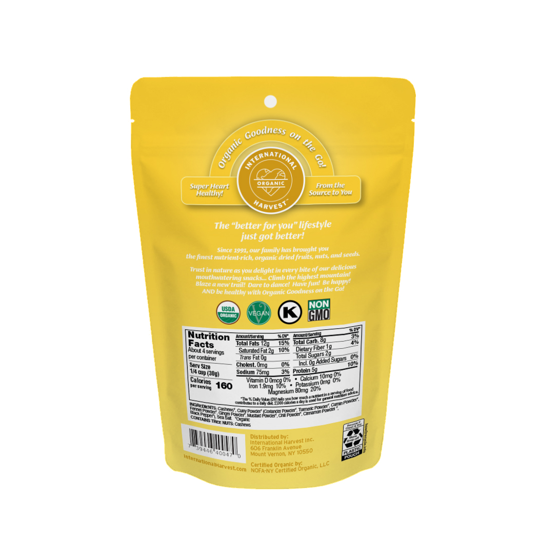 Organic Curry Cashews Splits view 2