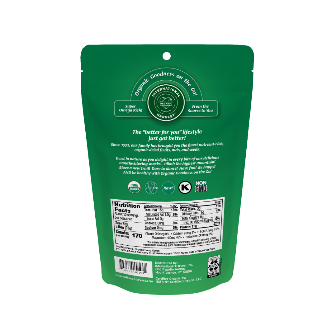 Organic Hemp Seeds view 2