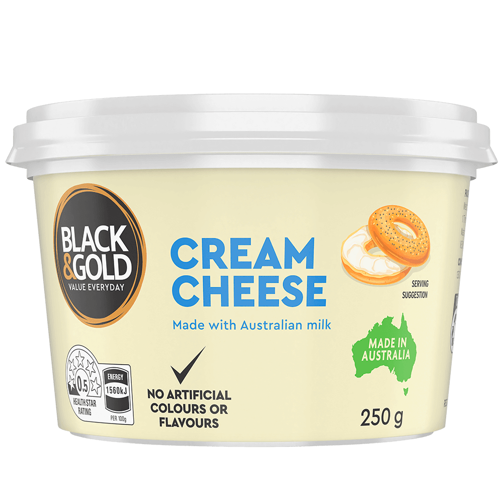 Black & Gold Cream Cheese Tub 250g