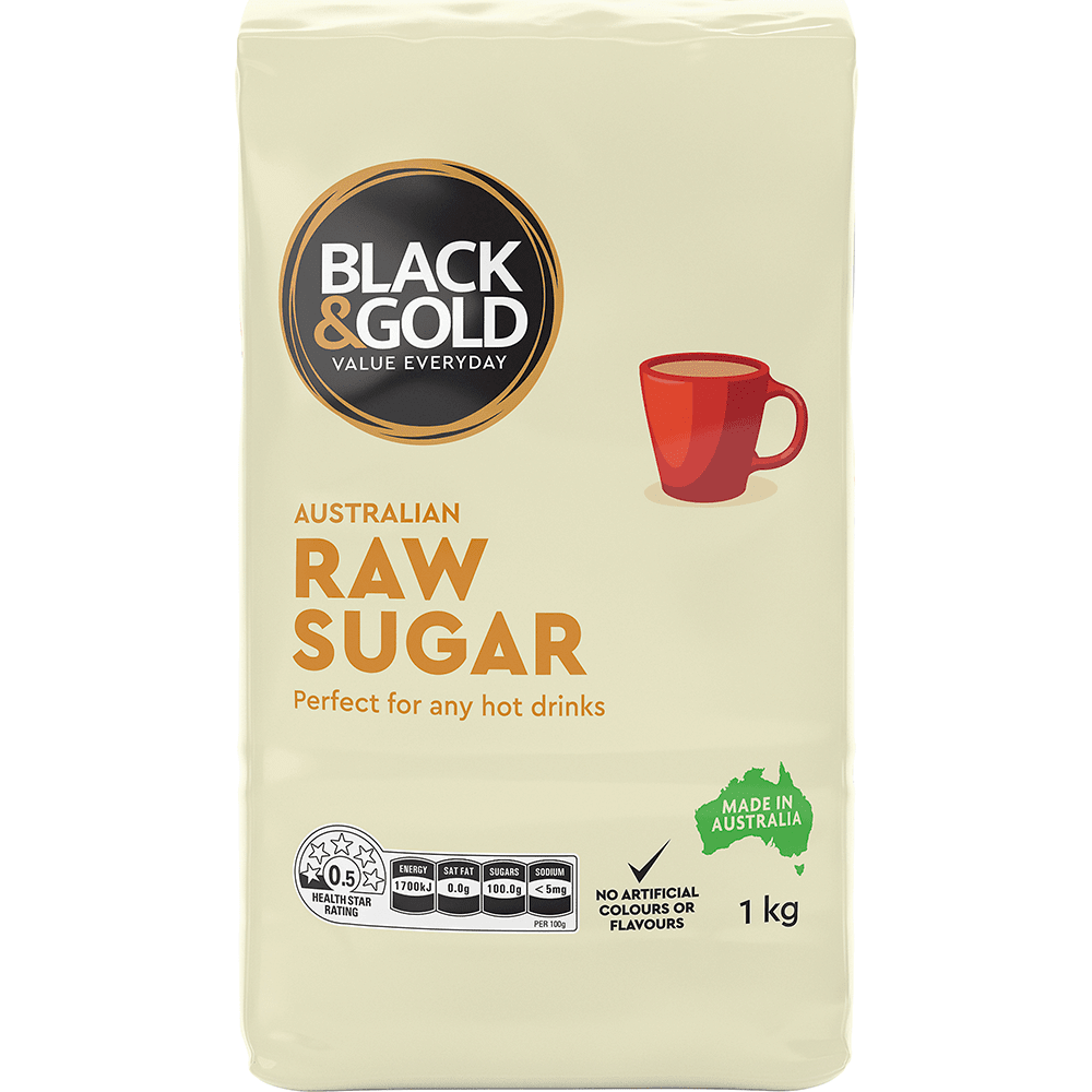 Black & Gold Raw Sugar 1kg/2kg