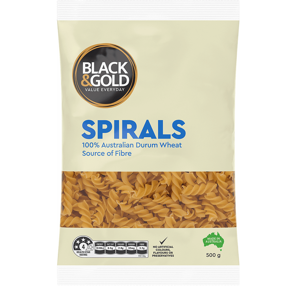 Black & Gold Spirals 500g