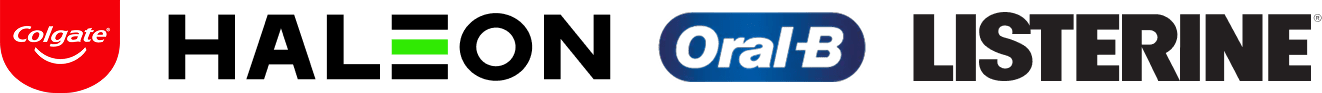 Colgate Haleon Oral-B Listerine logos