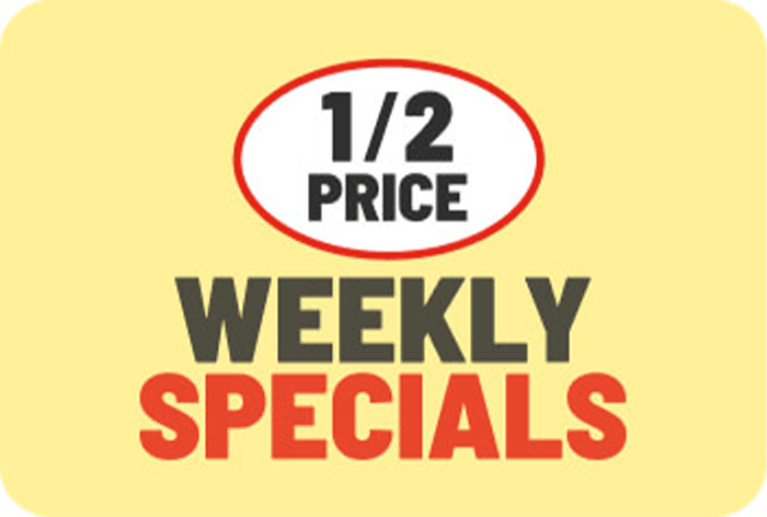 Half Price Specials Value Banner