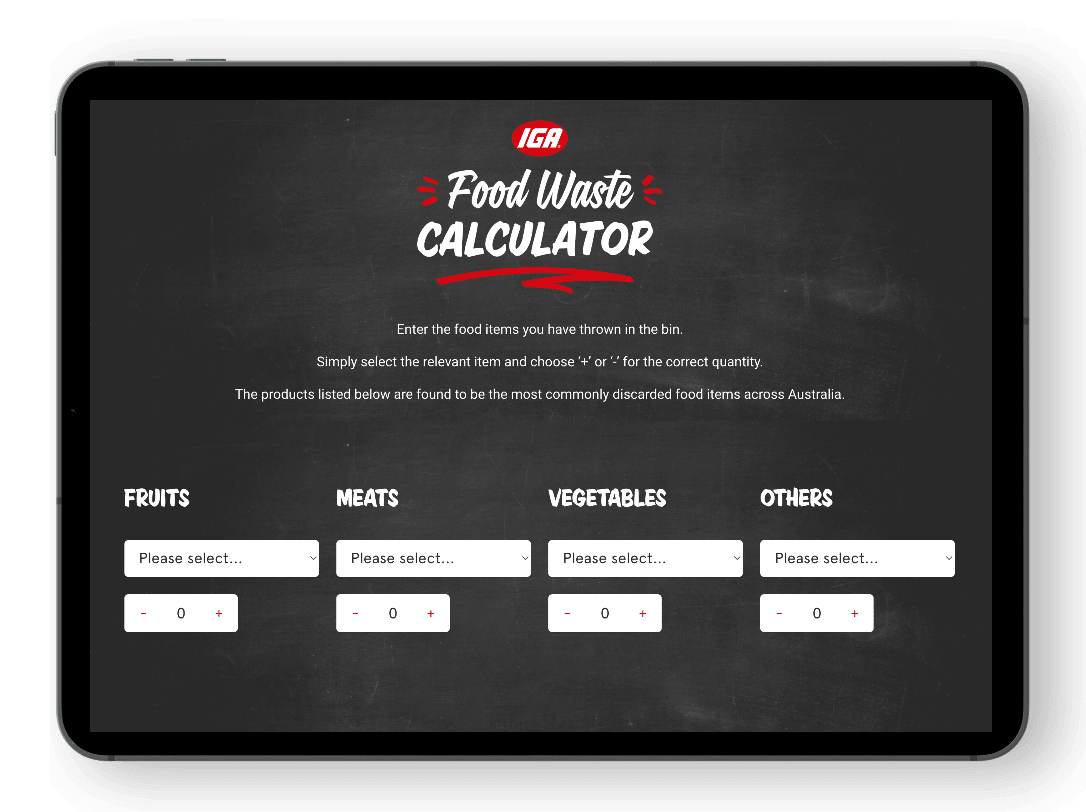 IGA Food Waste Calculator