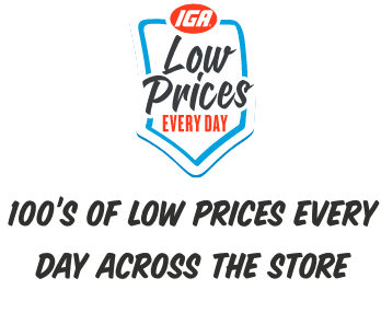 100's of Low Prices every day across our stores