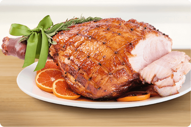 Maple Vanilla Glazed Ham Leg