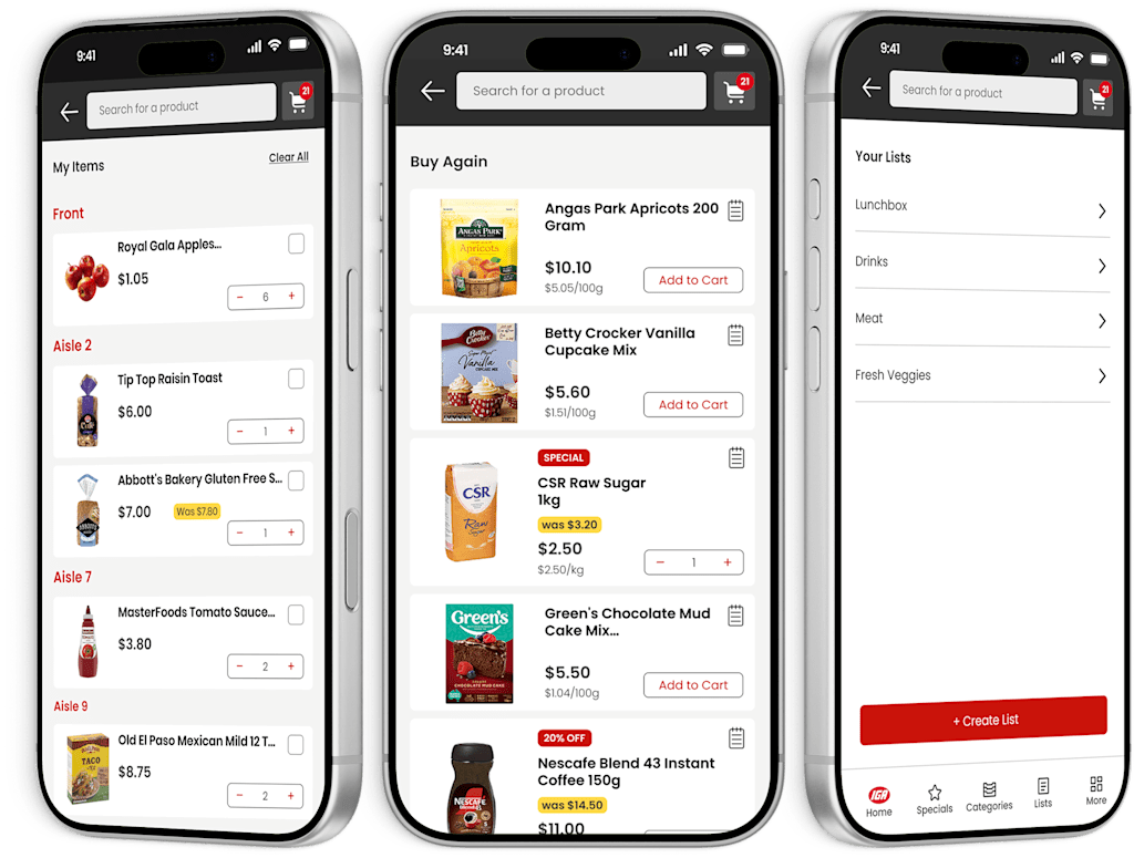 IGA Shop App Features