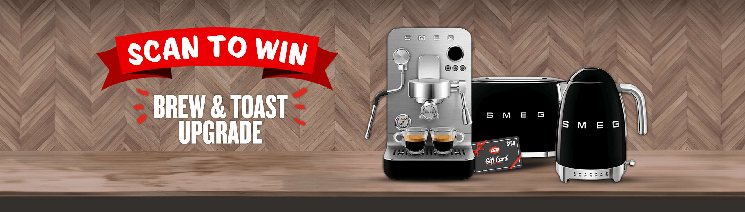 Scan to win brew and toast upgrade