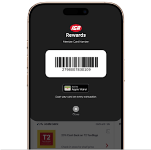 IGA App Rewards Card Barcode