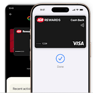 Mobile wallet IGA Rewards visa card