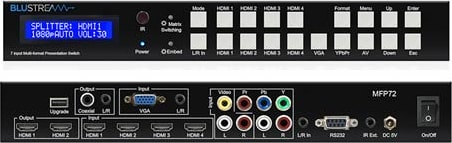 Blustream 7 input Multi-format Presentation Switch (MFP72) at Pro
