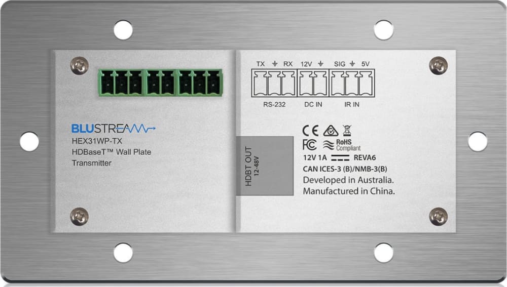 Blustream - Hdmi/Usb-C Wall Plate Hdbaset Transmitter (Hex31Wp-Tx) - Image 2