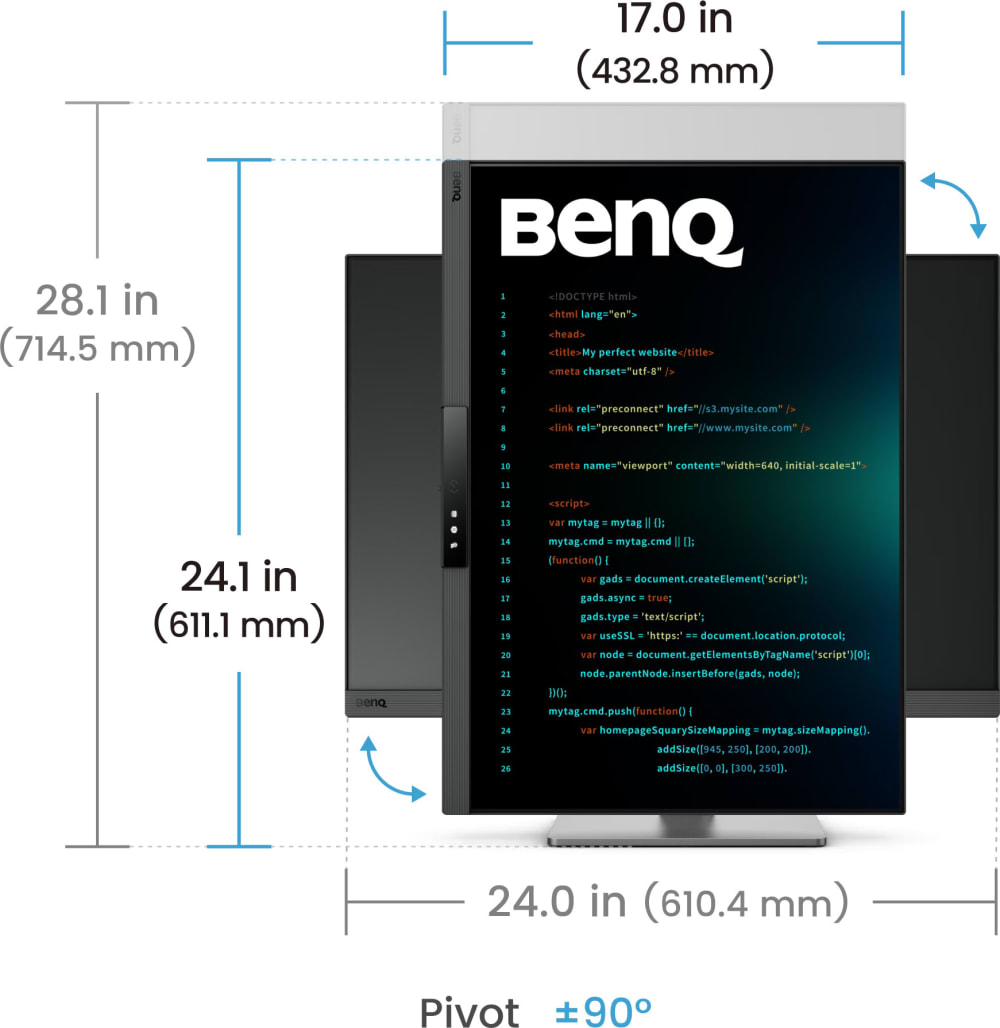 Benq Rd280Ug 28Inch 4K+ 120Hz Programming Monitor 3 Benq Rd280Ug 28Inch 4K+ 120Hz Programming Monitor - Image 3
